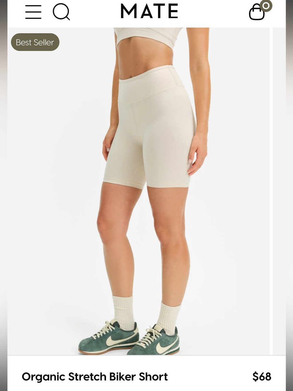 Mate the Label Organic Stretch Biker Short